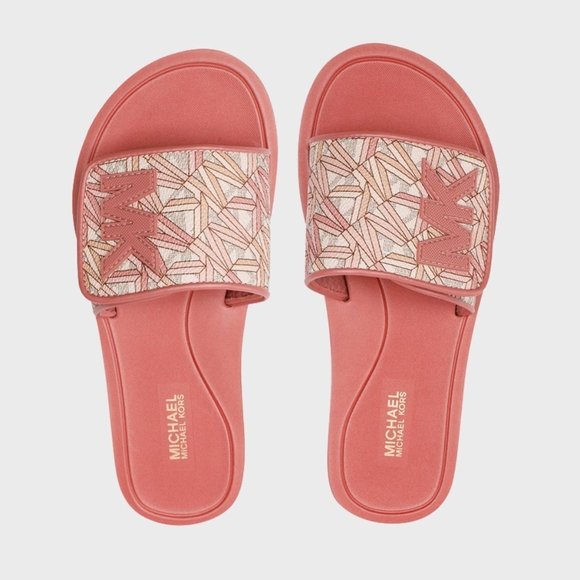 Michael Kors MK Platform Slide Sandals - Rose - Size 10 - Picture 2 of 7